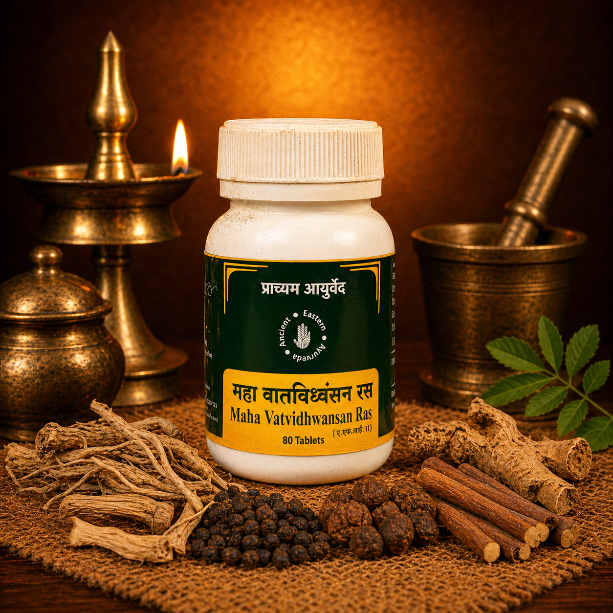 Mahavat Vidhwansan Ras supplement formulation texture and ingredients closeup