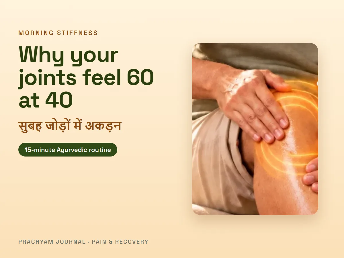 Why Your Joints Feel 60 at 40: Morning Stiffness and the Ayurvedic Fix