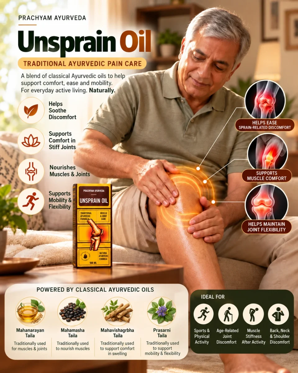 Unsprain Oil herbal Ayurvedic oil for sprain and muscle discomfort
