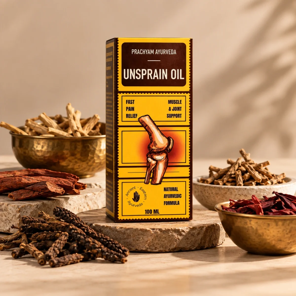Unsprain Oil herbal massage oil for sprains stiffness and body pain